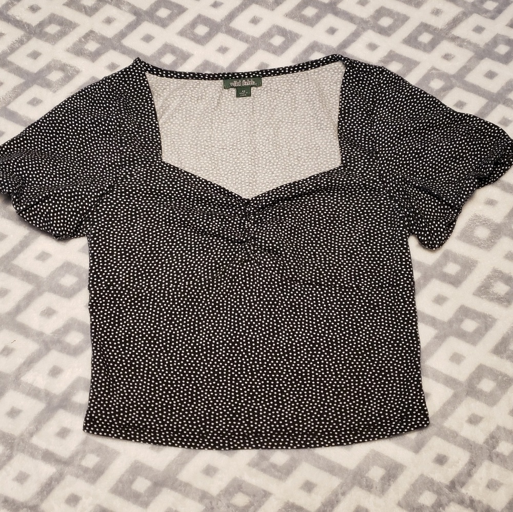 Wild Fable Polka Dot Crop Top sz XS